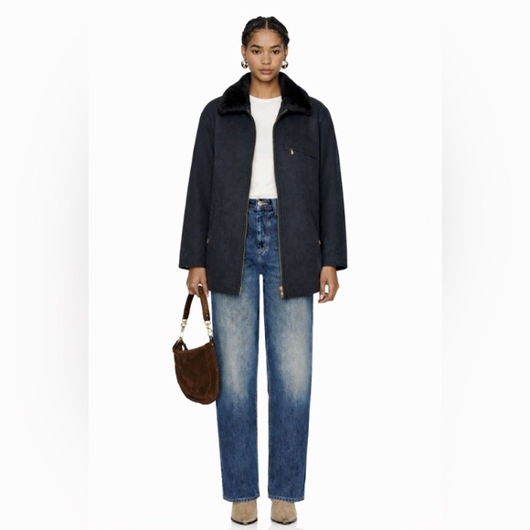 L'image Jackets & Blazers - VINTAGE - Wool-blend Coat - Faux Fur Collar | Relaxed fit
